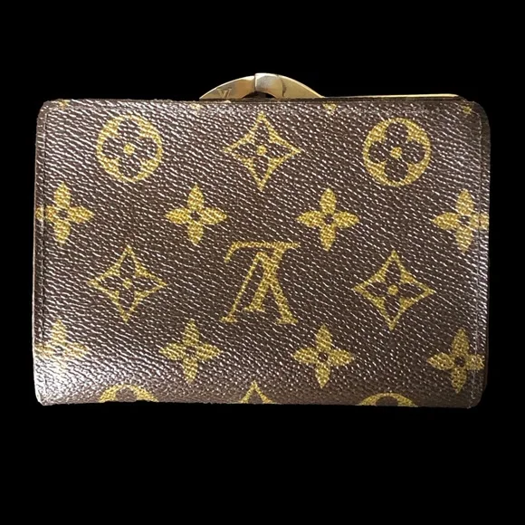 LOUIS VUITTON LV Monogram Porte Monnaie Viennois Bifold Kisslock Wallet AUTH - Picture 2 of 16